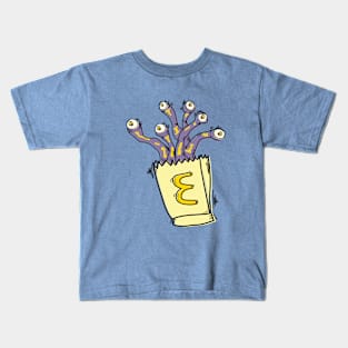 Fries Monster illustration in Weirdtual Reality Kids T-Shirt